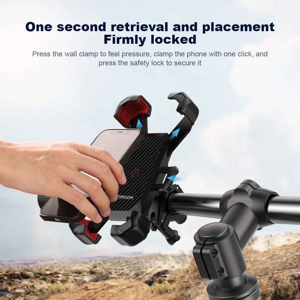 Mobile Phone Stand Adjustable Bike Phone Holder 360 Degree Rotating Phone Bracket Cycling Phone Stand for 4.7-7 Inch Smart Phone