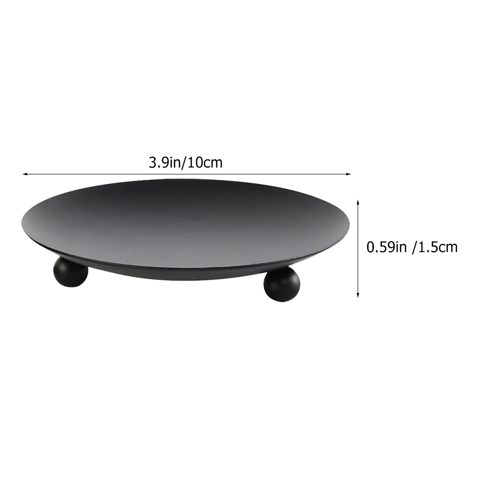 4 قطعة أصحاب الحديد الرجعية ماتي الأسود قوي الشمعدانات الزخرفية للمنزل منضدية ديكور حفل زفاف عمود الشموع #2