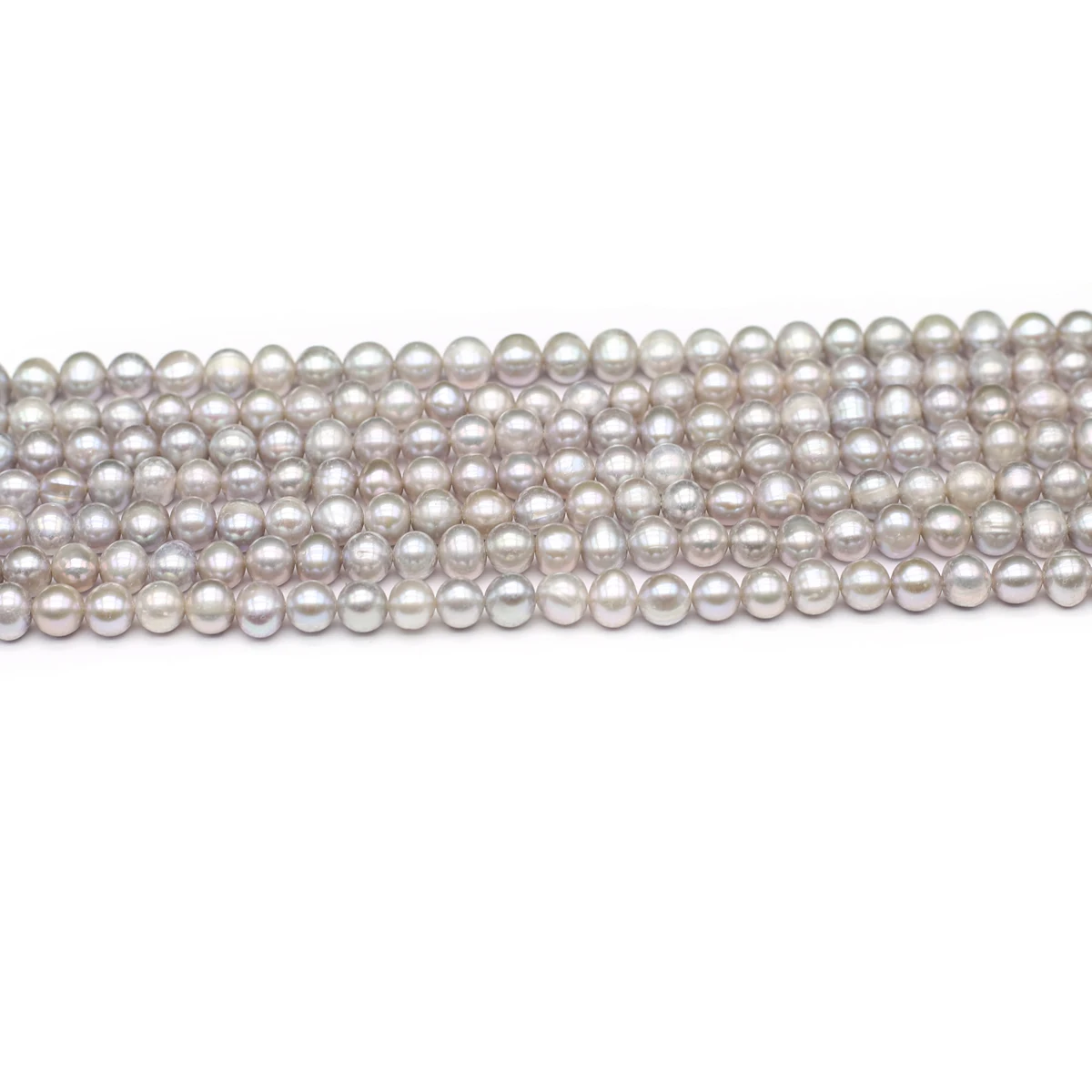 Natural Freshwater Pearls Gray Near Round Pearls Women Christmas Gift for Jewelry Make DIY Necklace Bracelet Accessories 7-8mm