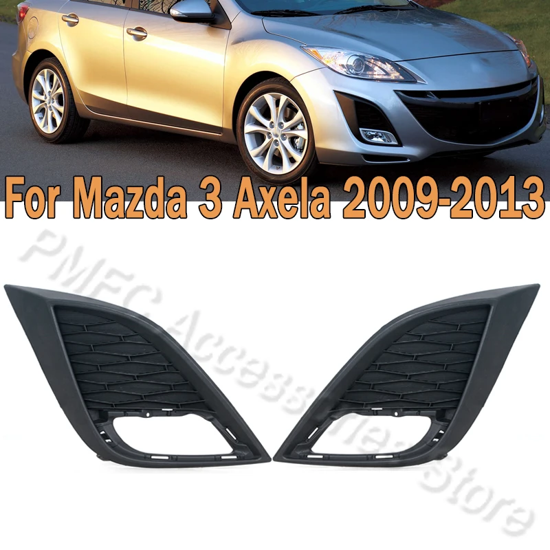 Car Fog Light Grille Fog Lamp Cover Front Bumper Lower Grille Cover Garnish Trim For Mazda 3 Axela 2009 2010 2011 2012 2013