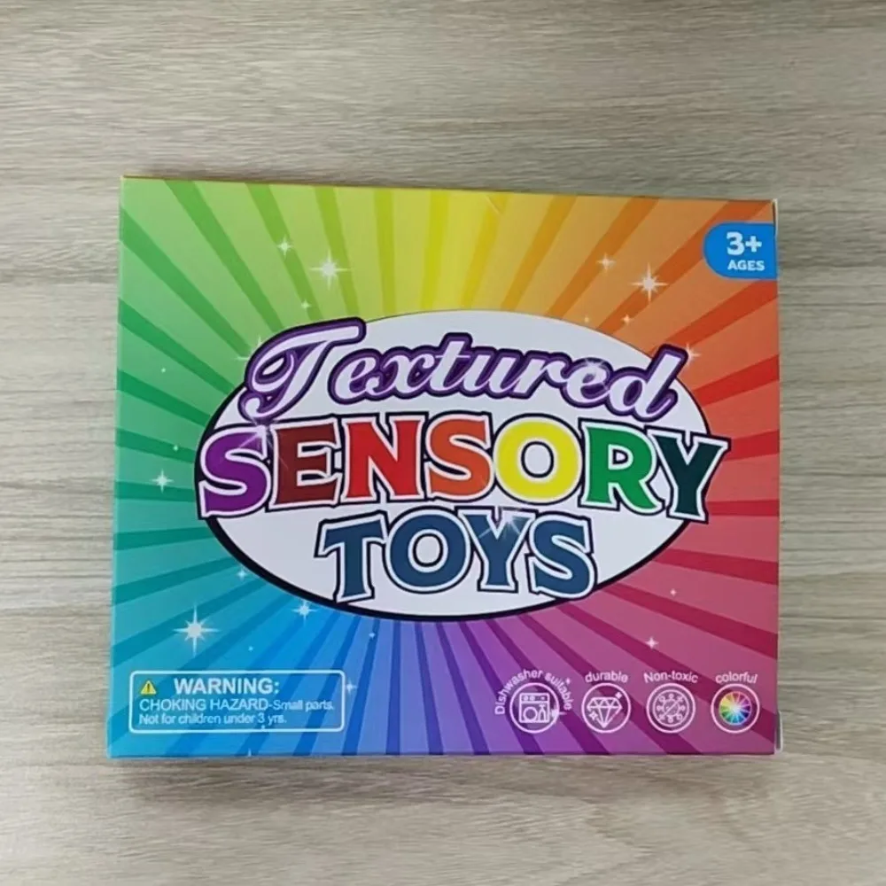 6 pçs silicone preocupação pedra brinquedo macio seguro sensorial brinquedos tdah adolescentes acalmar com corda natal meia stuffers