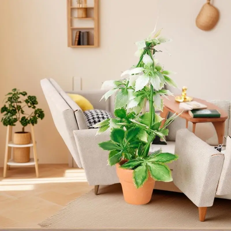 Miniature 1/12 Scale Simulation of Green Plants Bonsai Model for Dollhouse Garden