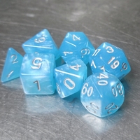 7Pcs/Set Blue Pradient Starry Sky Polyhedra Dice D&D COC Dice D4 D6 D8 D10 D% D12 D20 Table Games DND RPG