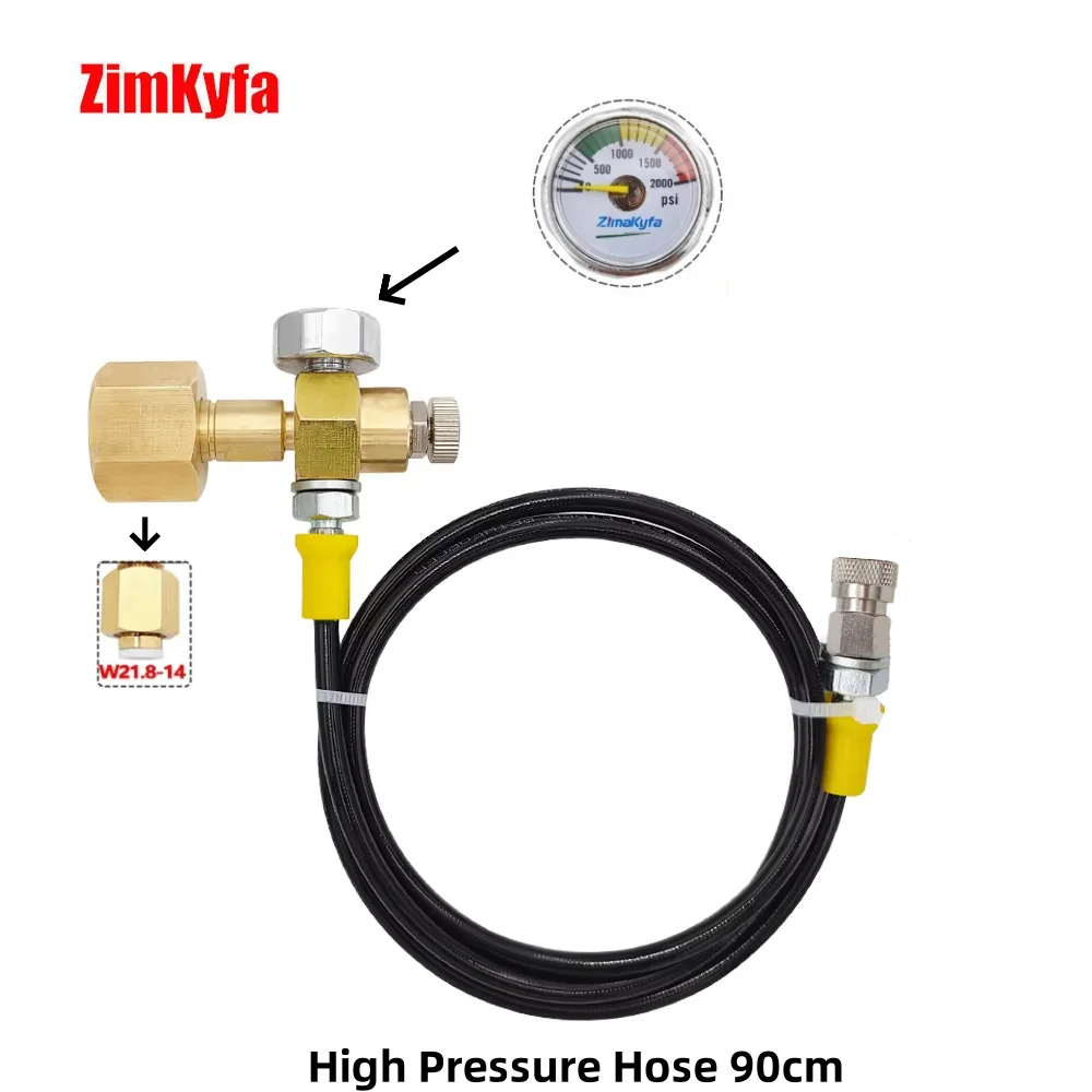 New CO2 Air Gas Refill Adapter For Charging Sodastream Quick Connect Cylinder from Large Carbon Dioxide Tank Bottle