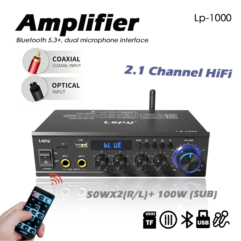 amplificateur-lepy-1000-22ch-hifi-bluetooth-53-50w×2-100w×1-double-microphone-audio-domestique-voiture-microphone-numerique-coaxial-a-fibre-optique-haute-puissance