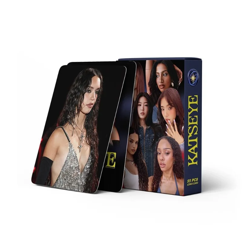 2025Set Kpop Idol KATSEYE New Album BEAUTIFULCHAOS Lomo Cards Lala Daniela HD Print Photo Card Sticker Manon Megan Fan Gift