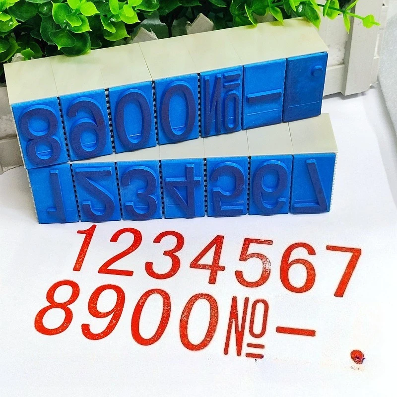 DIY Work Diary Wedding Lowercase Letter Alphabet Stamp Digital Number Large Seal Chapter Combination Ink Print Size 20x40mm
