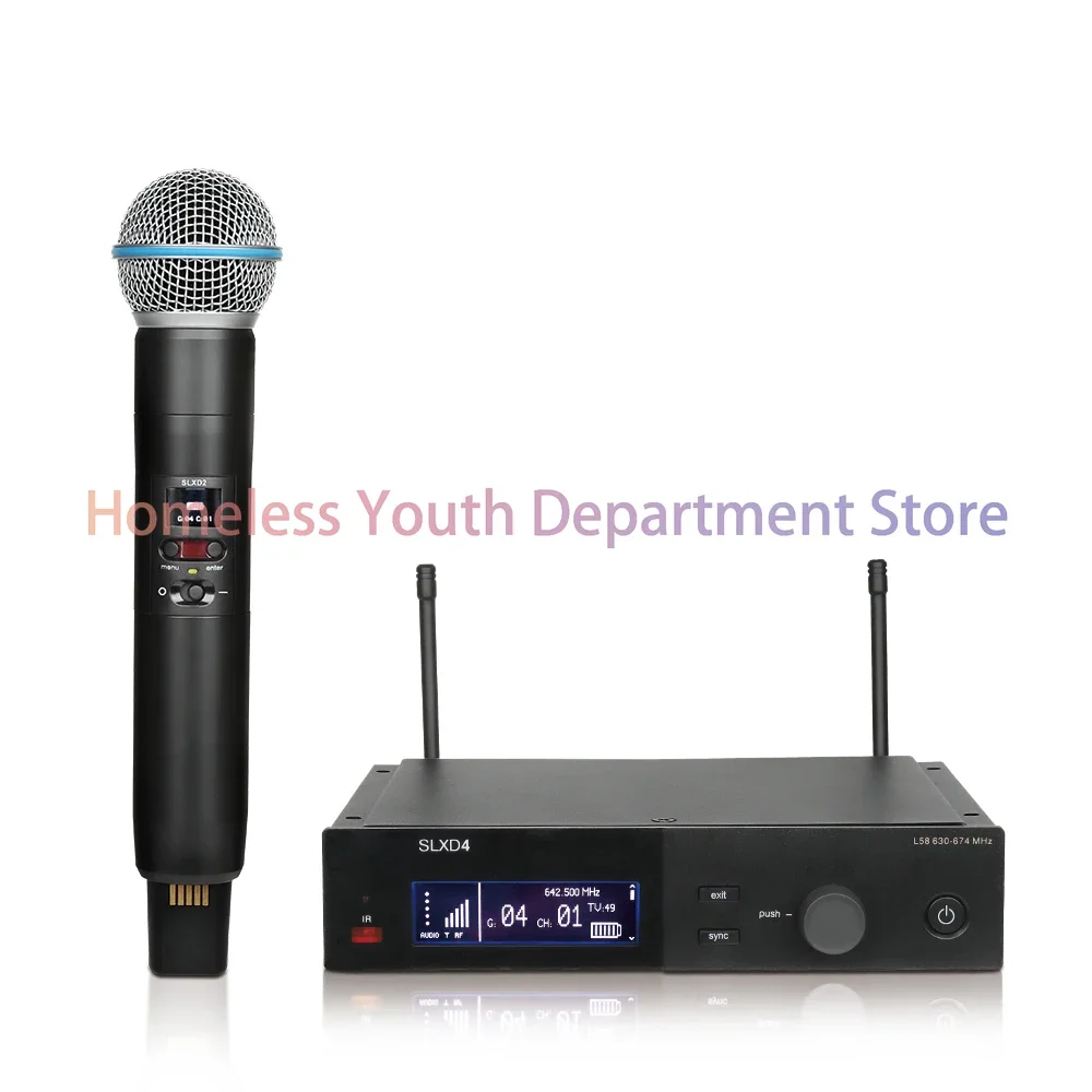 SLXD4/SLXD24 BETA58A Wireless Microphone System High Quality for Stage Performance Singing Party