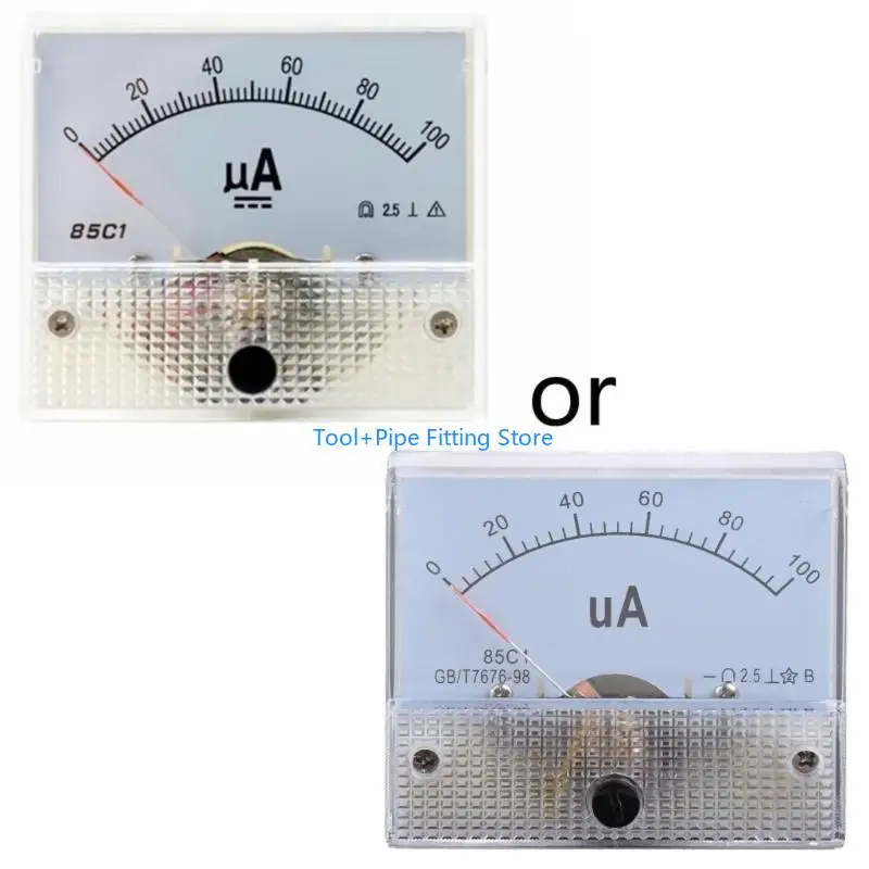 F92B AMP Analog Meter Panel Current Ammeter Rectangle Panel Mounted Current Meter