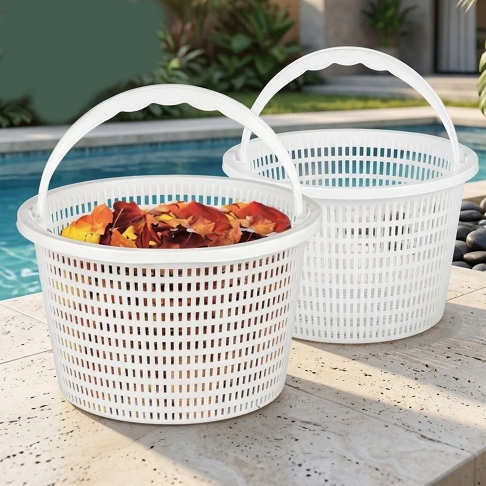 20 Cm Pool Skimmer Filter Basket Large Reusable Pool Skimmer Basket With Handle Pool Equipment Parts