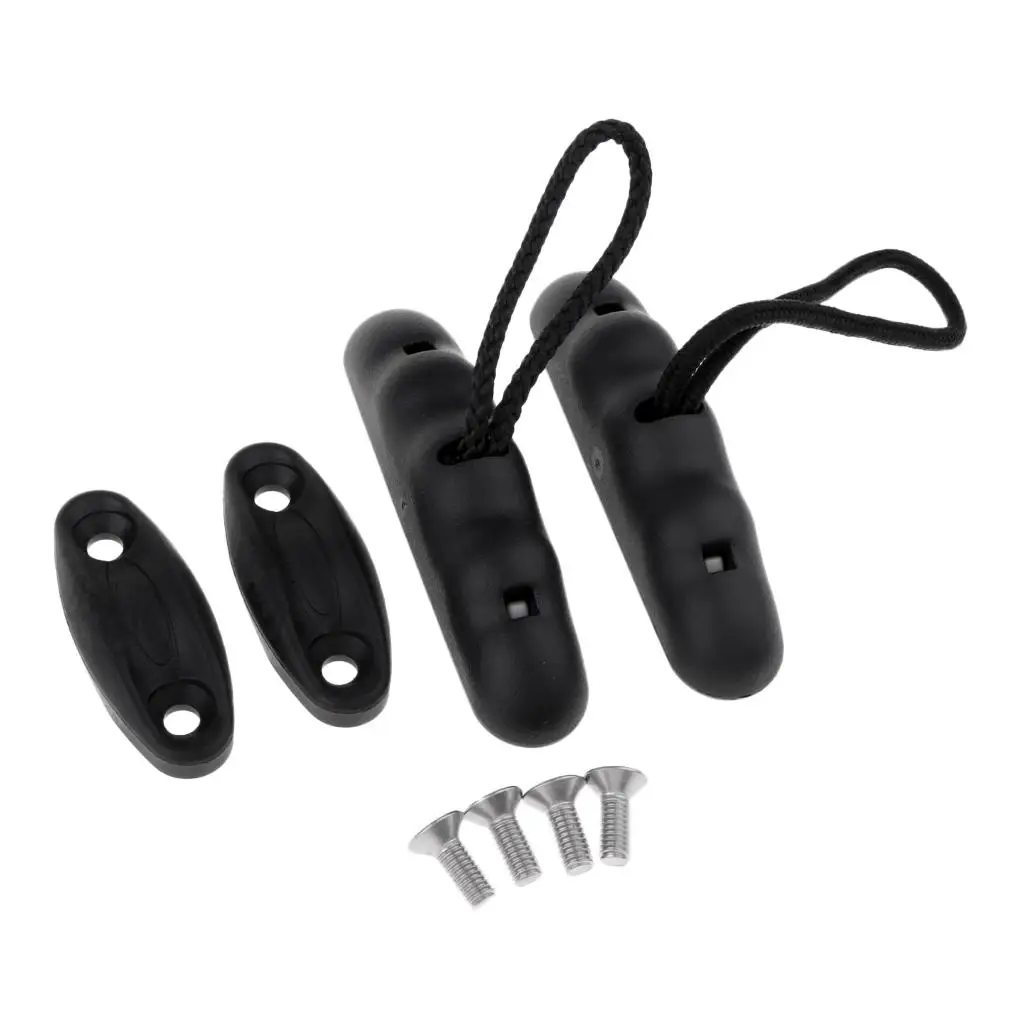 Black Kayak Carry Handle with Mounting Hardware Kayak Accessories for Fishing Raft Canoe Inflatable Boat