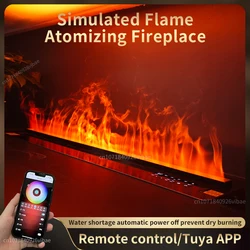 Modern 3D Flame Electric Fireplace Water Steam Atomized Humidifier App Control Decorative Smart Fireplace Living Room TV Wall