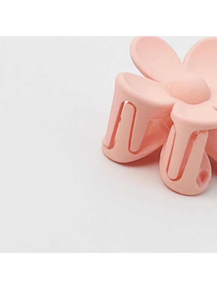 10 ピース/セットマルチカラープラスチックマットフラワークリップ前髪壊れ髪高ポニーテールに適した甘い女性のギフトフラワークリップ