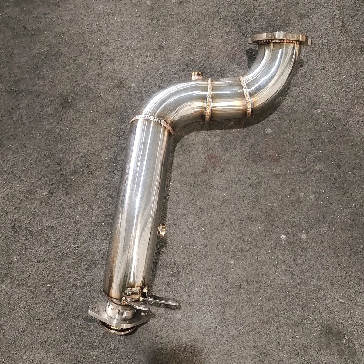 JTLD Polishing Stainless Downpipe For Mercedes-Benz W204 C250 C300 LHD M271 Straight Pipe Design Performance Exhaust System