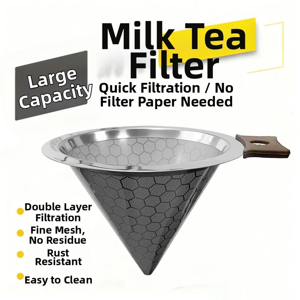 

Double Layer Coffee Filter Coffee Filter Coffee Filter Mesh Double-layer Filtration Food-grade Silicone Handle
