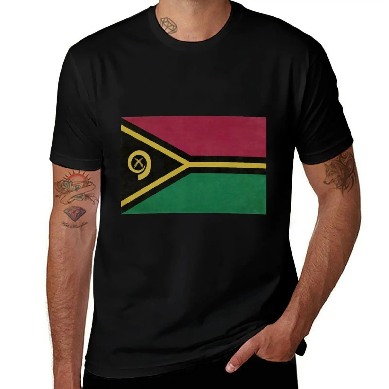 Vanuatu Flag T-Shirt Daily Wear Print T-Shirt