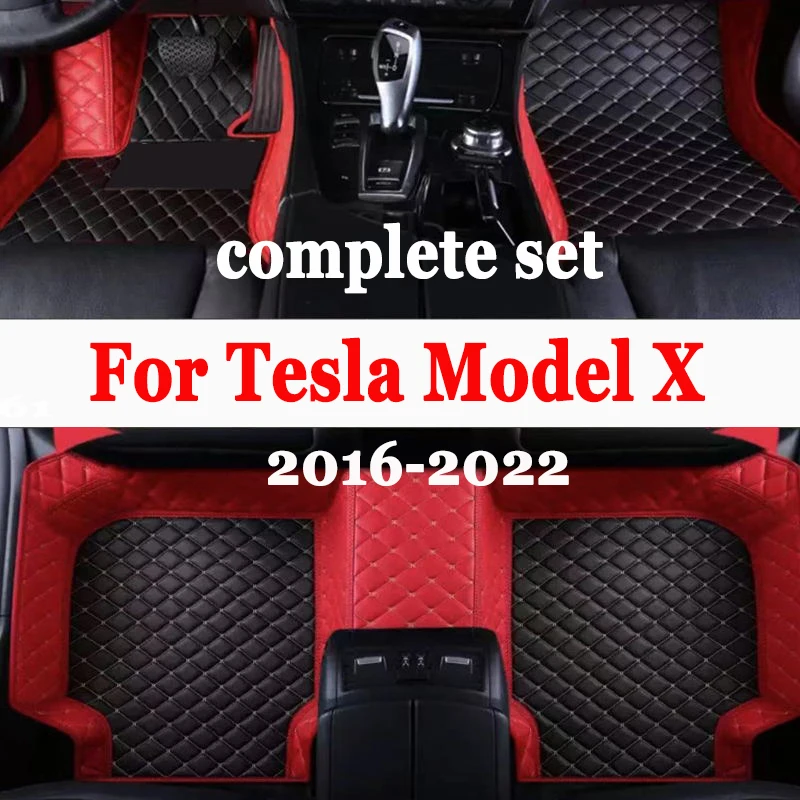 

Автомобильные коврики для Tesla Model X 2016 ~ 2022, 6 сидений, второй ряд, без поручней, защита от грязи, детали интерьера, напольные коврики, автомобильные аксессуары