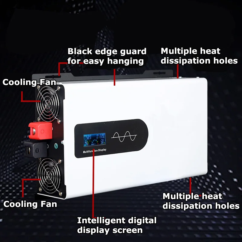 Imagem -05 - Inversor de Onda Senoidal Pura 24v 48v para ac 220v 230v 240v Transformador de Tensão 12000w 10000w Conversor de Energia Solar