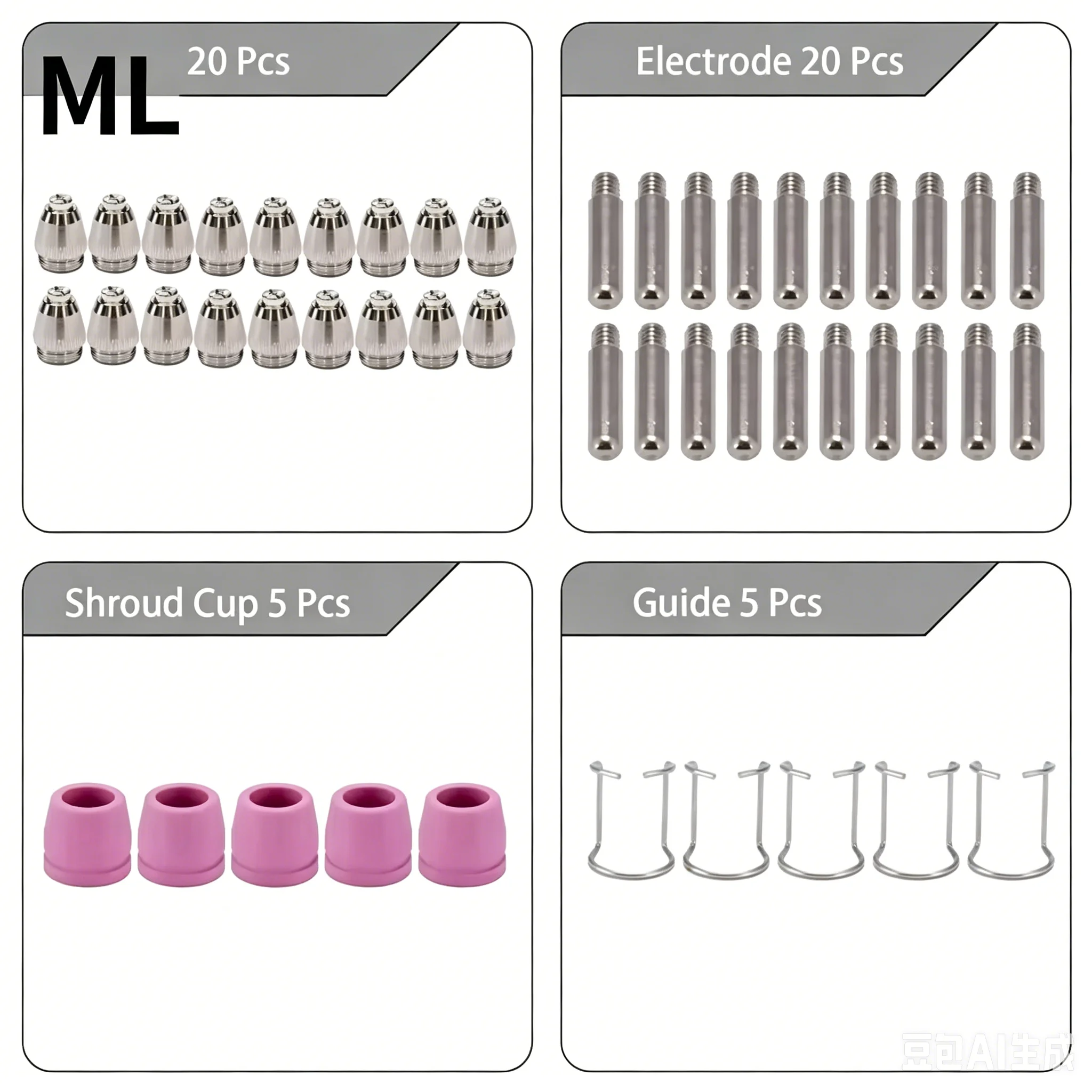 AG60 SG-55 WSD-60 Plasma Cutter Cutting Torch Tip Nozzles Consumables Kit 50PK
