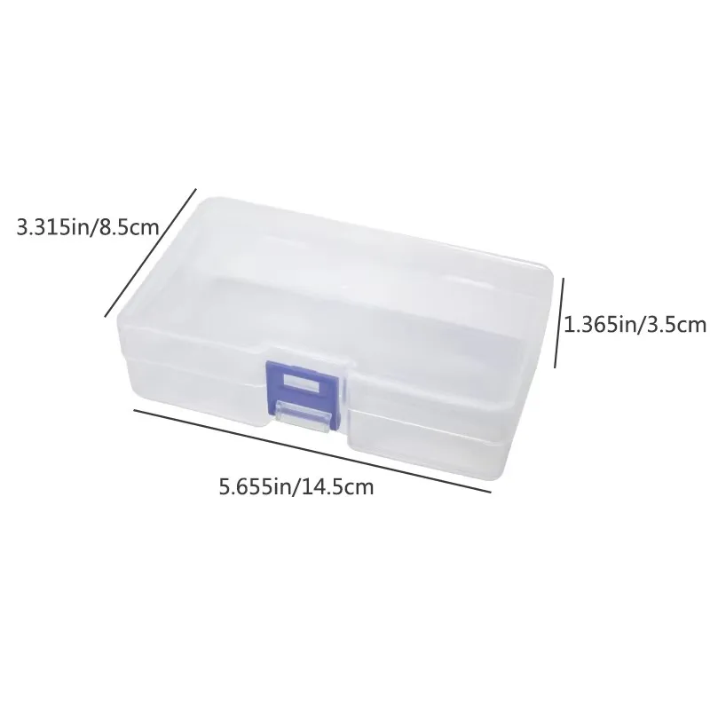 5 transparent plastic storage boxes can accommodate small items, small toys, decorations, small cards, sorted storage