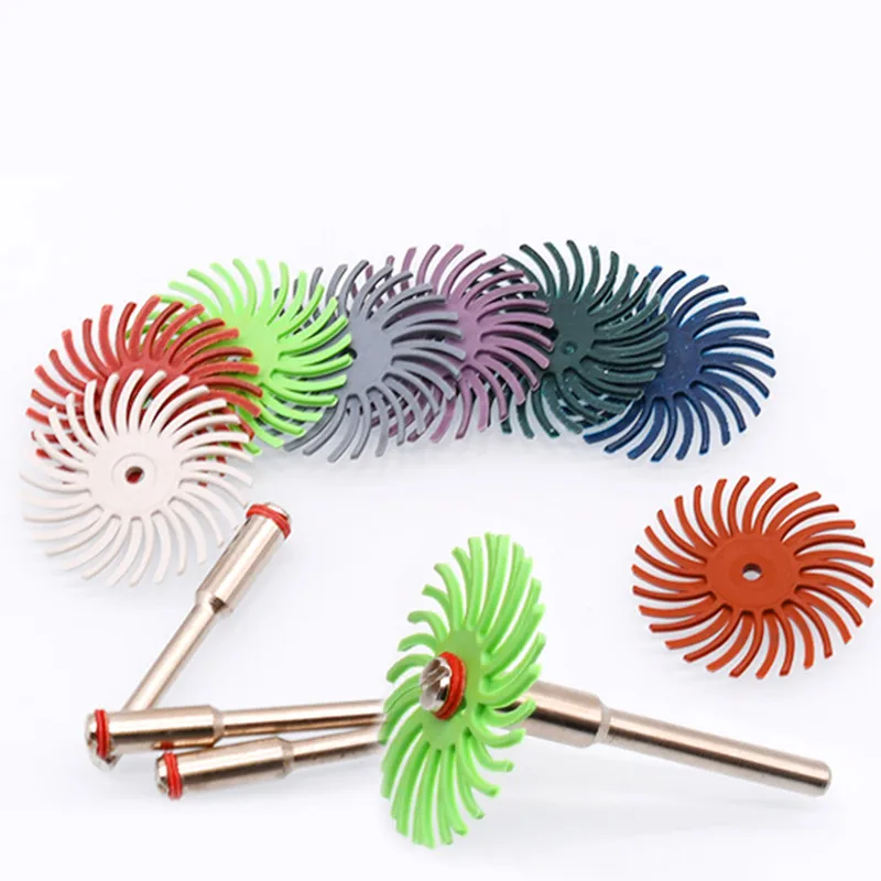 

10PCS 1Inch Radial Bristle Disc Kit Abrasive Brush 1/8" 3mm 2.35mm Shank Detail Polishing Wheel for Rotary Tool Accessories