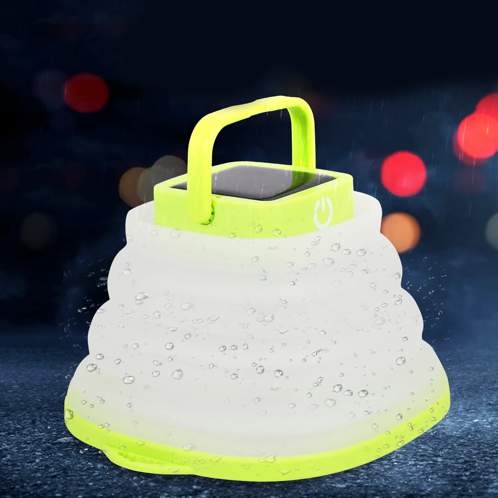 Collapsible Silicone LED Camping Lantern Solar Powered Portable Light for Outdoor Adventure Hiking Backpacking Tent Lighting