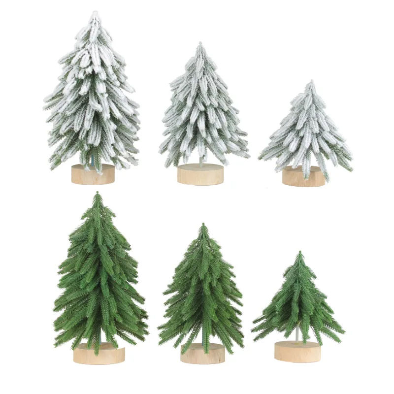 

Mini artificial Christmas tree snow frosted pine needle desktop decoration ornament Christmas tree party Navidad Noel Natal