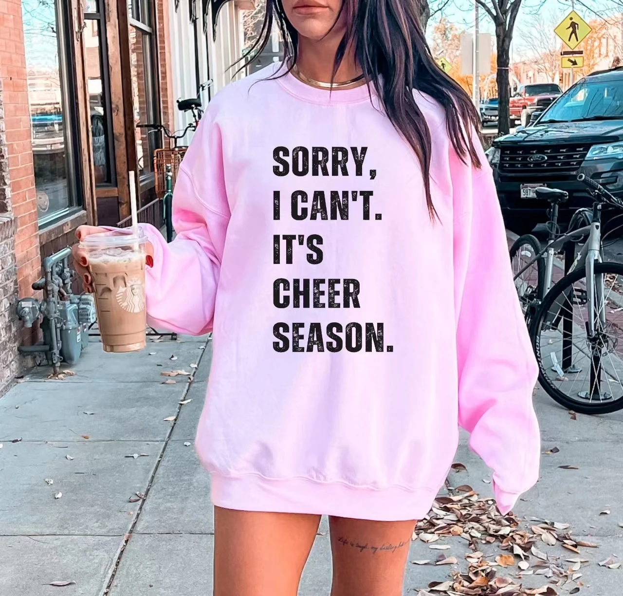 2024 New Hot Sale Street Female Sweater Sorry I Can't Cheer Season Slogan Women Sweatshirt Outdoor Casual Warm Girl Tops