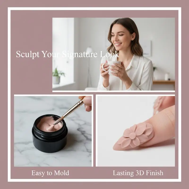 Nail Carving Glue Three-dimensional Shaping Relief Glue Phototherapy Nail Polish Glue Uv Modeling Clay Nail Art Tools