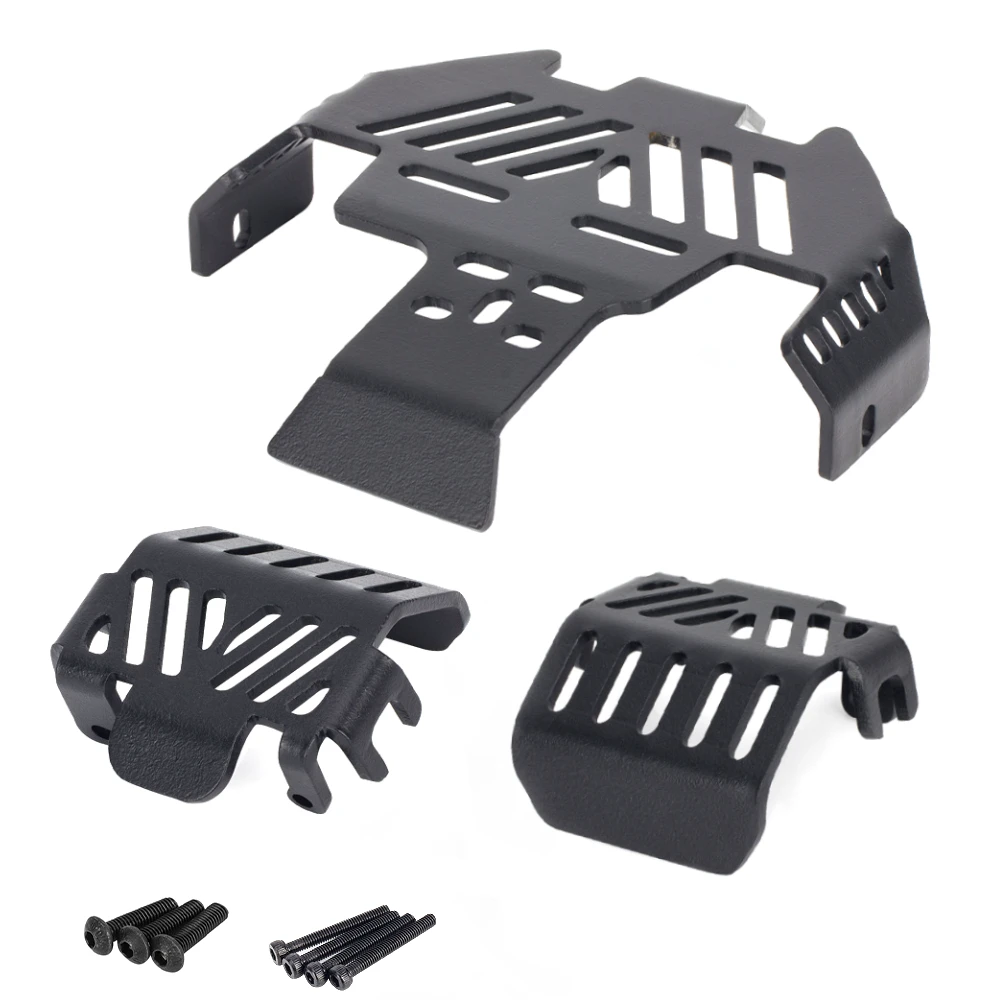 

GLOBACT 1/10 RC Chassis Armor Stainless Steel RC Guards Plate for TRX4/Bronco/K5 Blazer/Defender/Sport 1/10 RC Crawler Upgrade