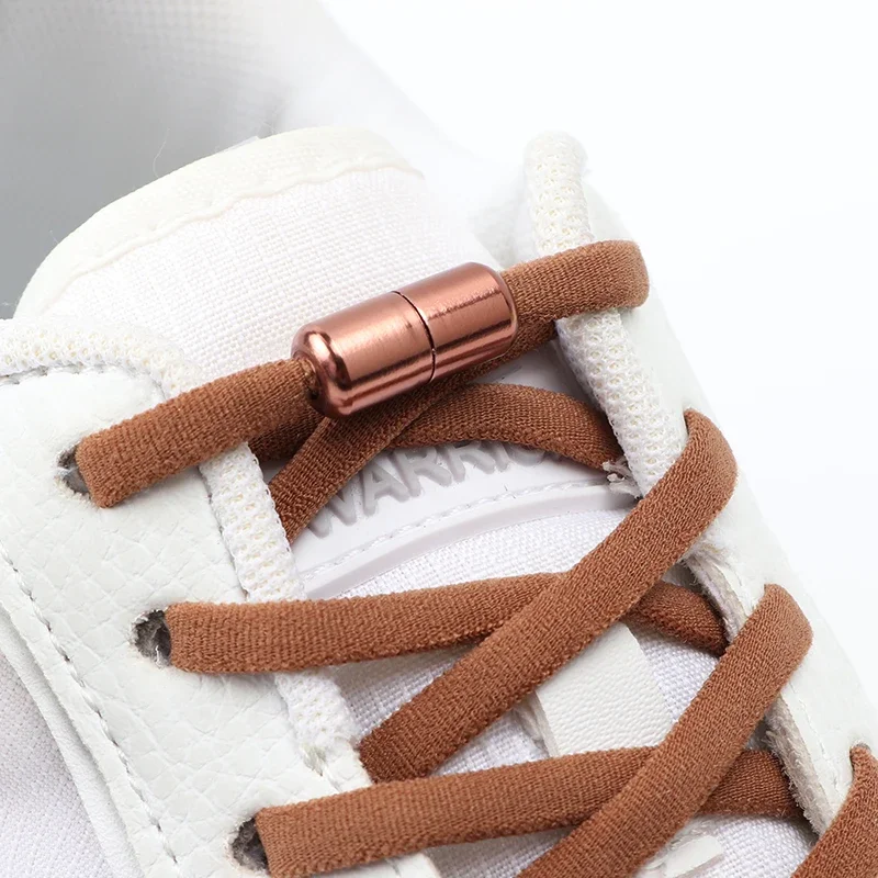 Elastic No Tie Shoelaces Semicircle Shoe Laces for Kids and Adult Sneakers Shoelace Quick Lazy Metal Lock Laces Shoe Strings