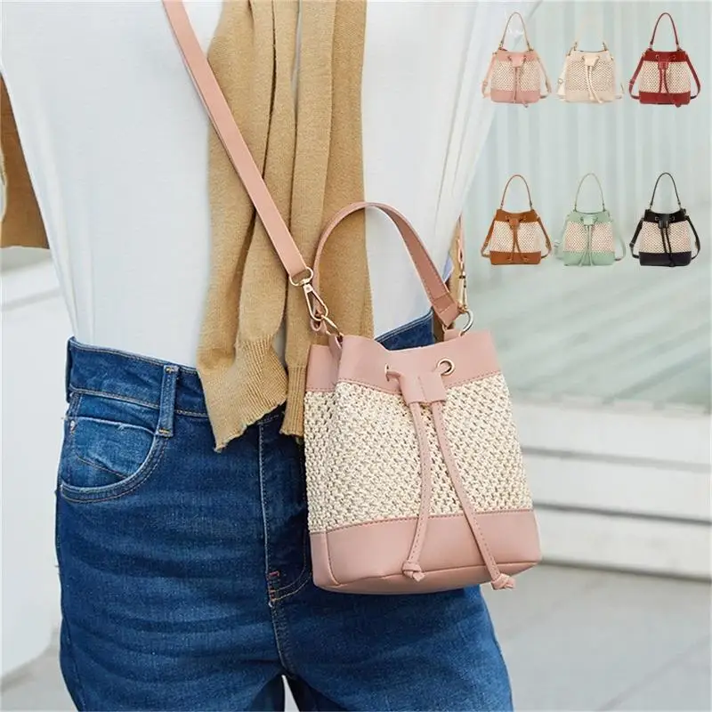 High Capacity Women Tote Ladies Casual Solid Color Shoulder Bag Foldable Reusable Women Shopping Beach Bag