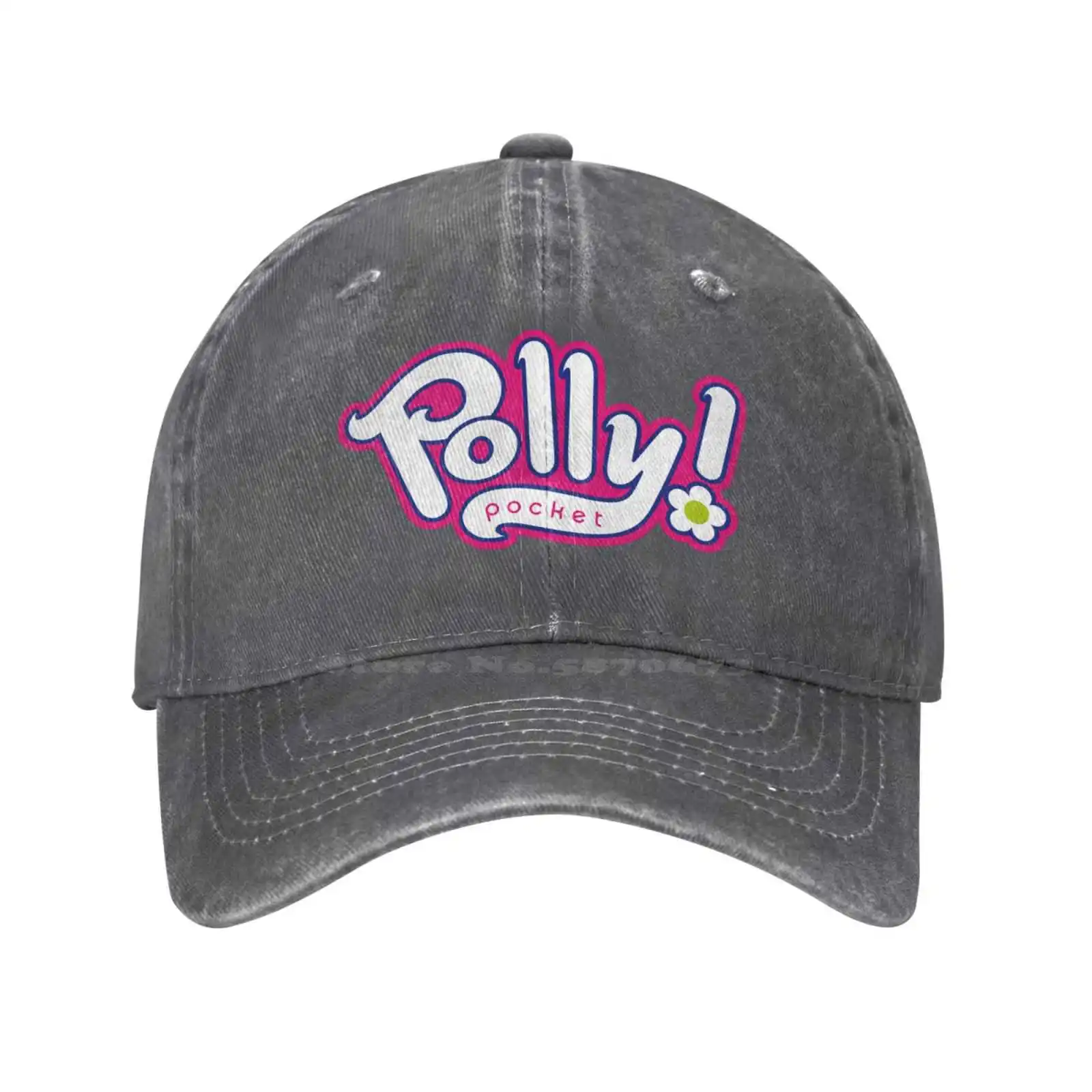 Polly Pocket Logo Print Graphic Casual Denim cap Knitted hat Baseball cap