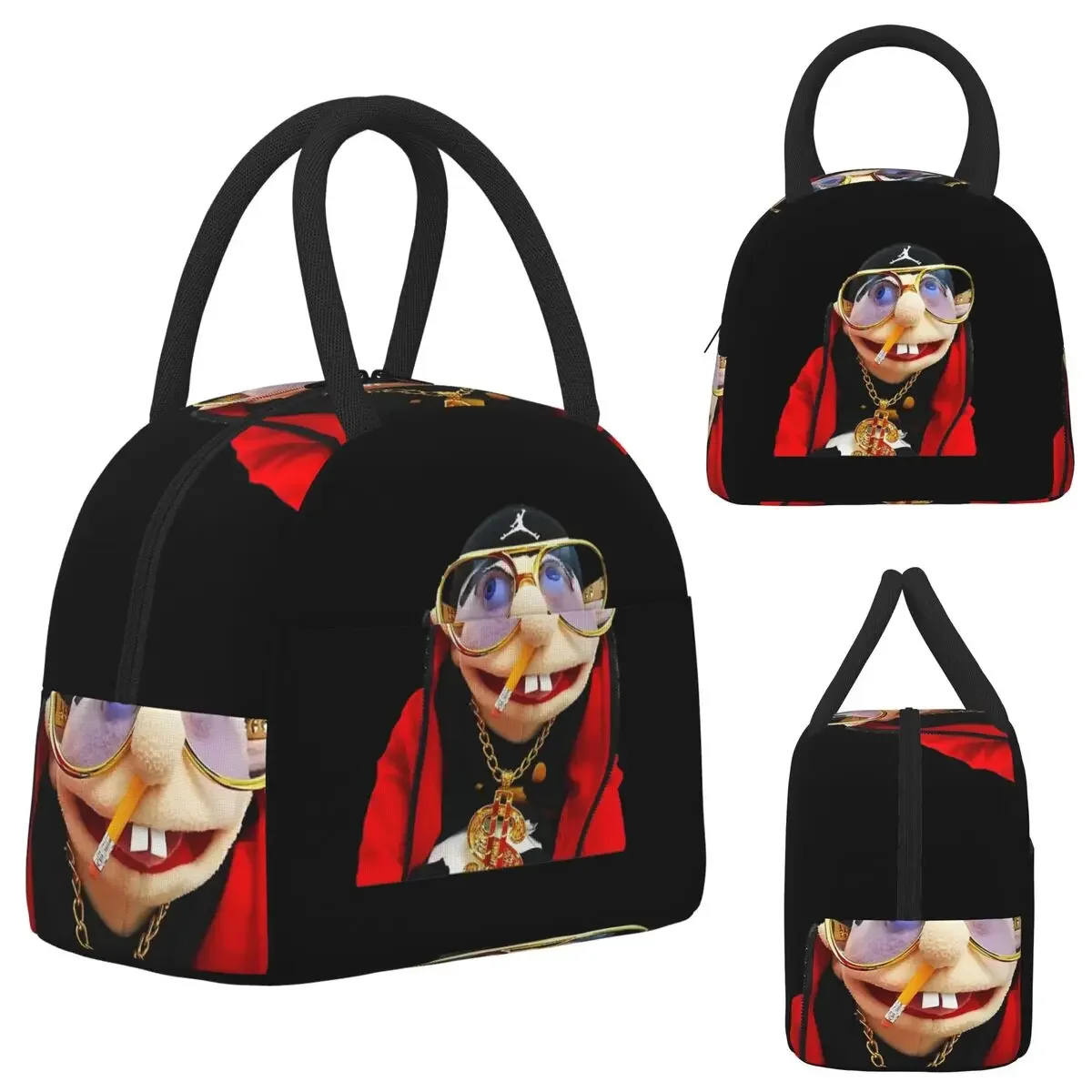 SML Rapper Jeffy Insulated Lunch Bag for Kids School Cooler Thermal Food Box Tote Portable Lunch Boxes Container