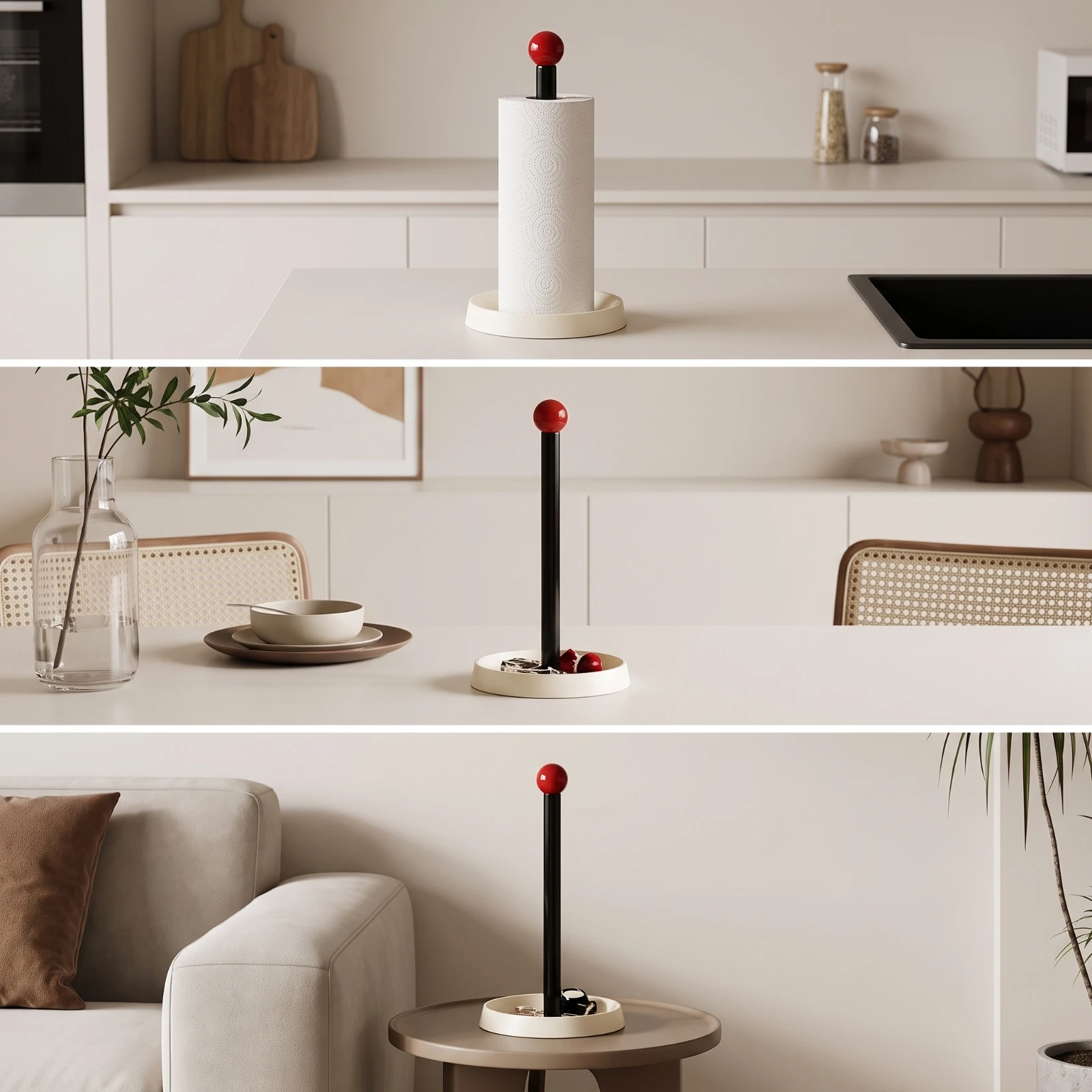 Freestanding Paper Towel Holder Upright Paper Towel Holder Compact Simple for Dining Table