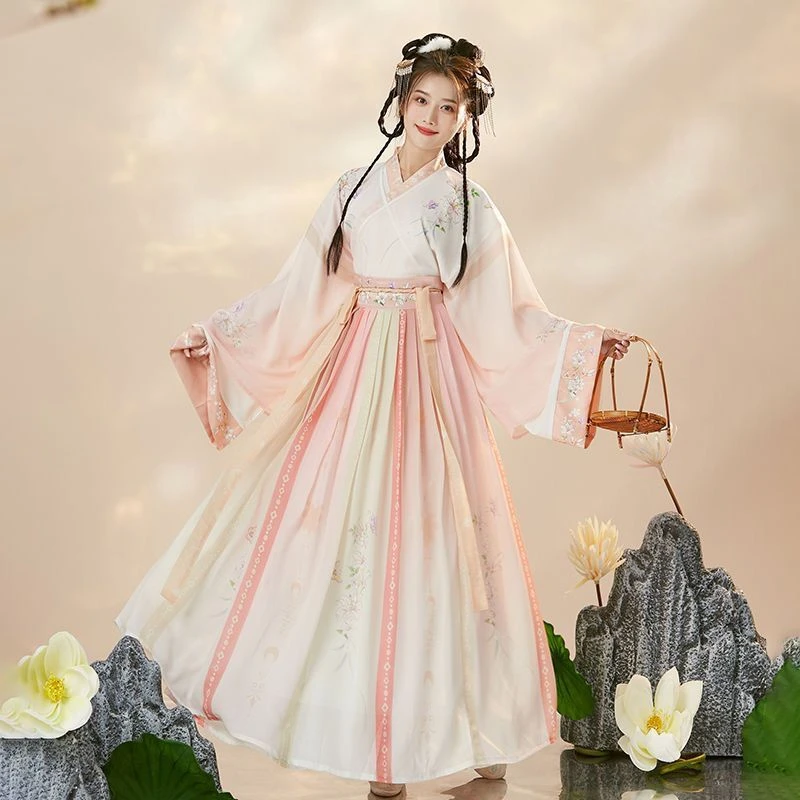 

Chinese Hanfu Dress Women Ancient Traditional Hanfu Sets Female Carnival Cosplay Costume Hanfu Green Pink For Women Plus Size XL