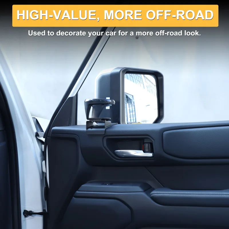 الكربون الصلب ل 2024 + تويوتا برادو باب السيارة الأيمن لوحة الباب الداخلي حامل الكأس اكسسوارات السيارات الداخلية #6