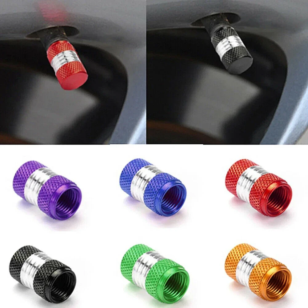 4Pcs Car Tire Valve Stem Cap Tire Tyre Rim Wheel Air Valve Stem Dust Cap Cover Accessories Universal Anti-rust Alloy