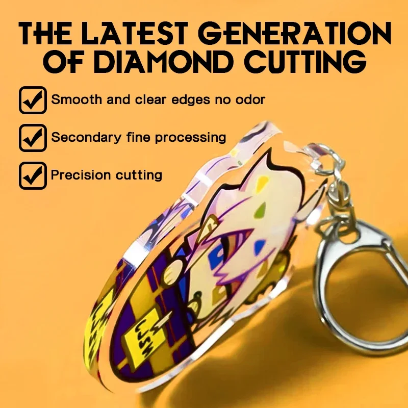 ميلي فتاة الشيطان الجميلة تصميم حصري رائعتين ساحر مزدوج الوجهين سلسلة مفاتيح مصنوعة من الأكريليك شيك تأثيري ازياء DIY الدعائم #2