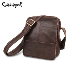 Borsa a tracolla vintage da uomo Cobbler Legend borsa da lavoro multifunzionale in pelle fatta a mano di alta qualità con una spalla