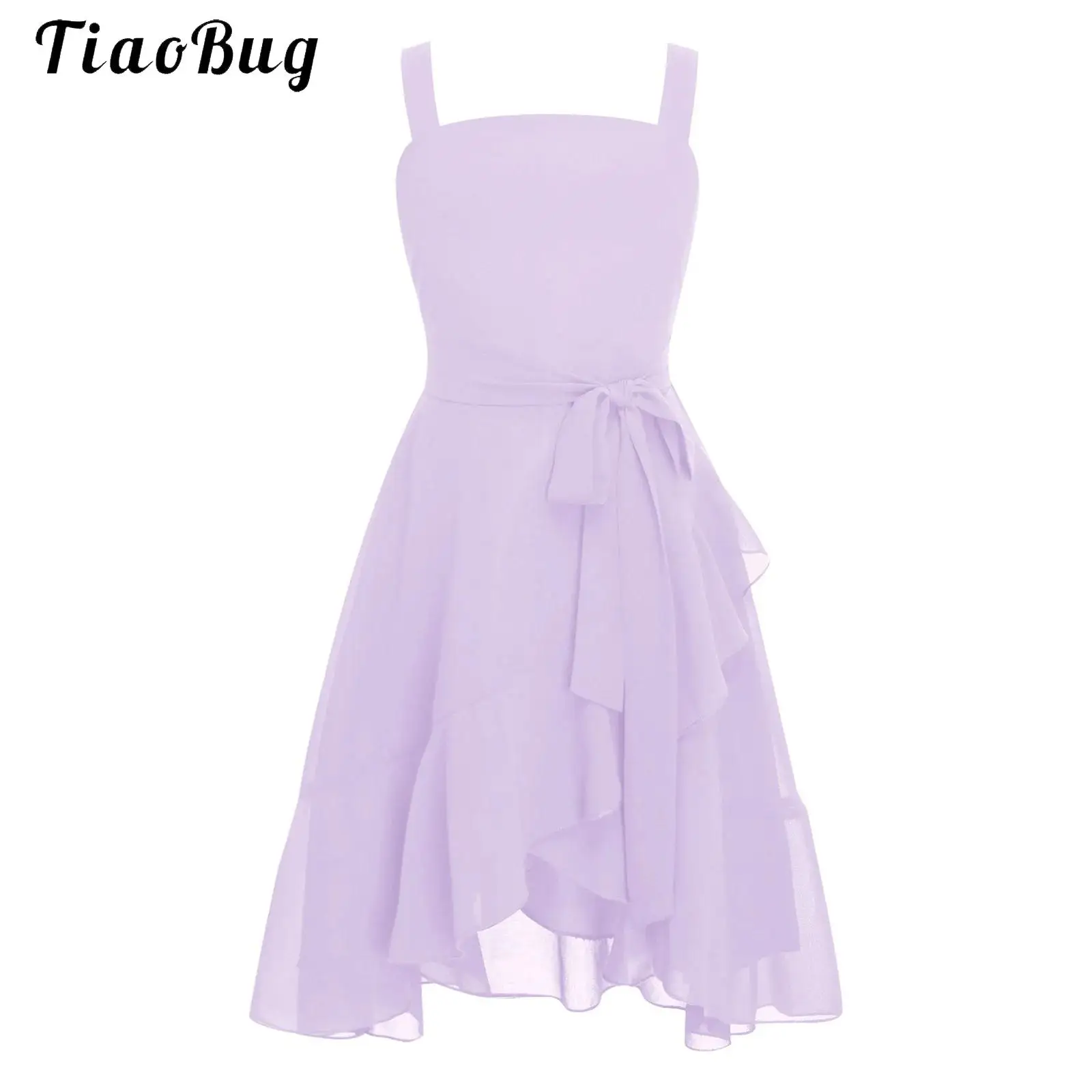 

Girls Elegant Chiffon Party Dress High-low Hem Prom Gown Flower Girl Dress Princess Birthday Wedding Evening Bridesmaid Dresses