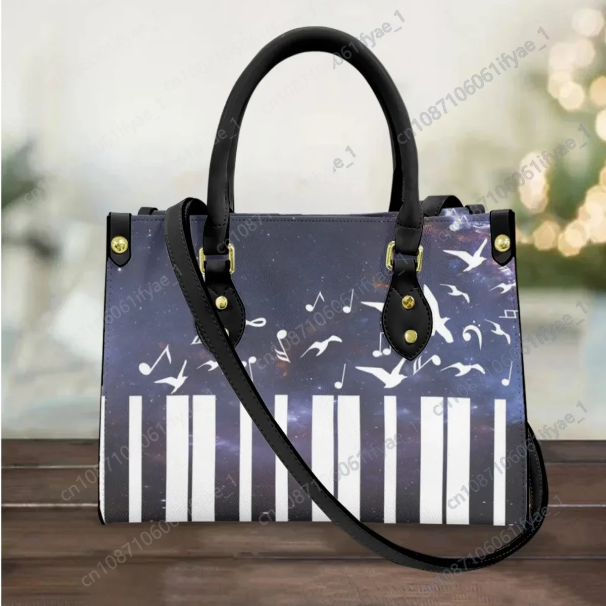 Music Note Design Luxury Leather Women's Handbags Casual Totes Bags Woman Small Crossbody Bags for Ladies Female Messenger Bags