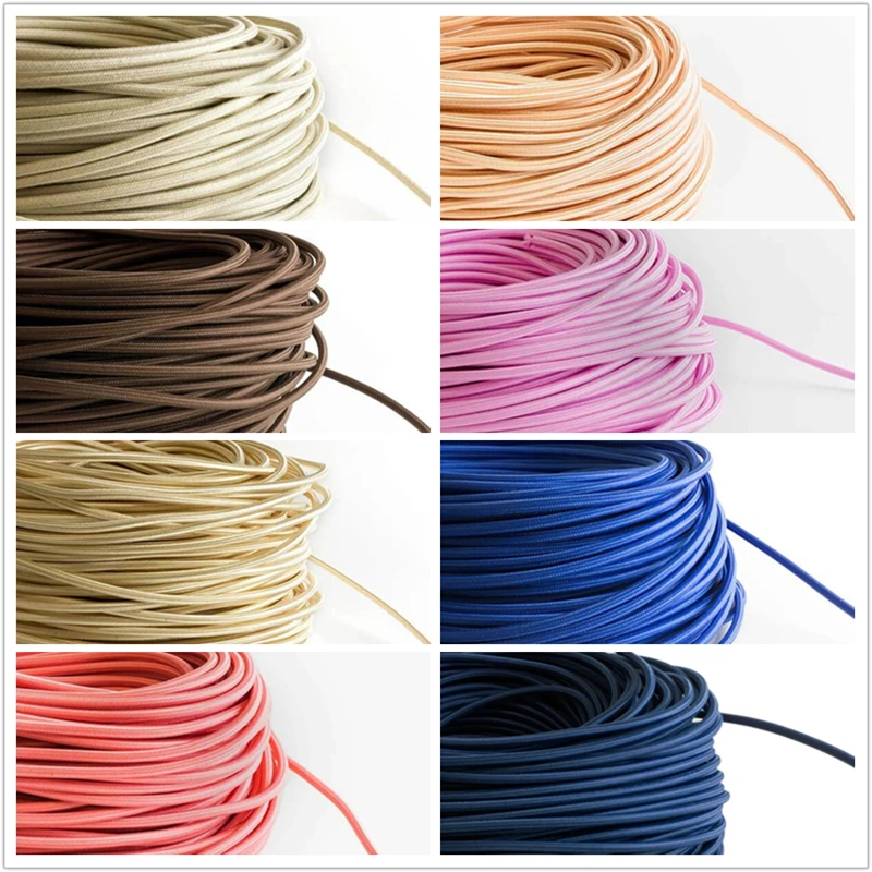 100meters 2*0.75mm Vintage Electrical Wire Textile Cable Edison Vintage Lamp Cord textile Retro Pendant Light Lamp Wire