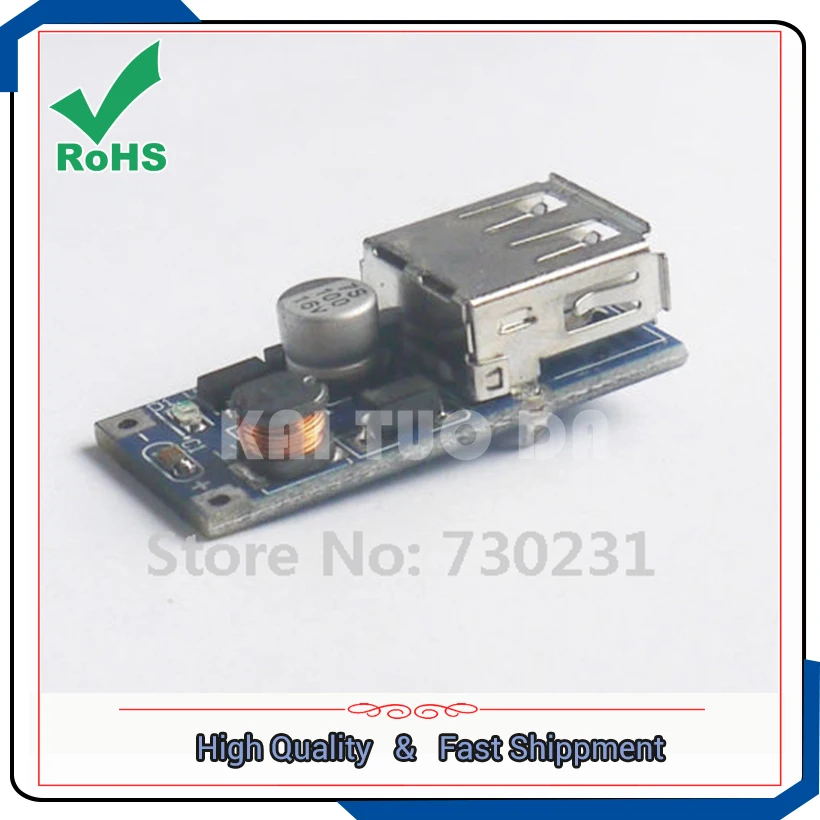 Free Shipping 2Pcs Mini DC-DC USB 0.9V-5V to 5V Boost Step-up Power Supply Module PFM Control step up board converter module