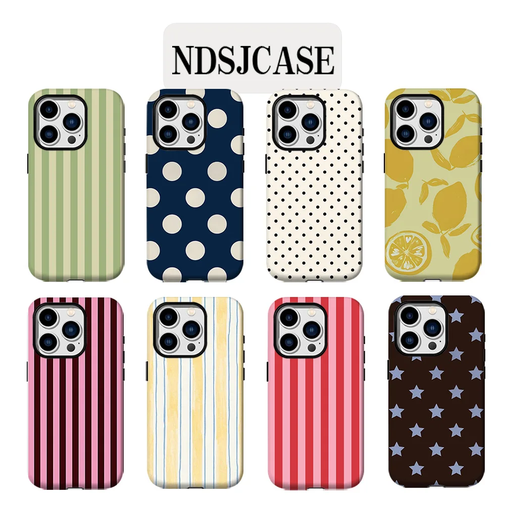 Luxuriöse Polka-Dot-Handyhülle für iPhone 17 16 15 14 13 12 11 X XS XR XSMAX 7 8 Air Pro Max Plus Luxuriöse Doppelschicht-Rückabdeckung – Detail 1