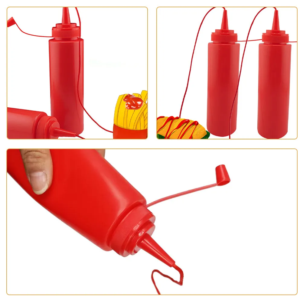 2Pcs Tricky Ketchup Bottle Fake Squirt Condiment Bottle Prank Prop for Halloween Party Supplies April Fools Pranks Adults Kids