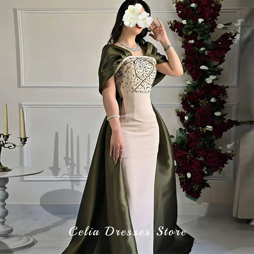 Luxe kralen kristallen beroemdheidsjurken off-shoulder avondjurk eenvoudige contrastkleur op maat gemaakte homecoming-jurken