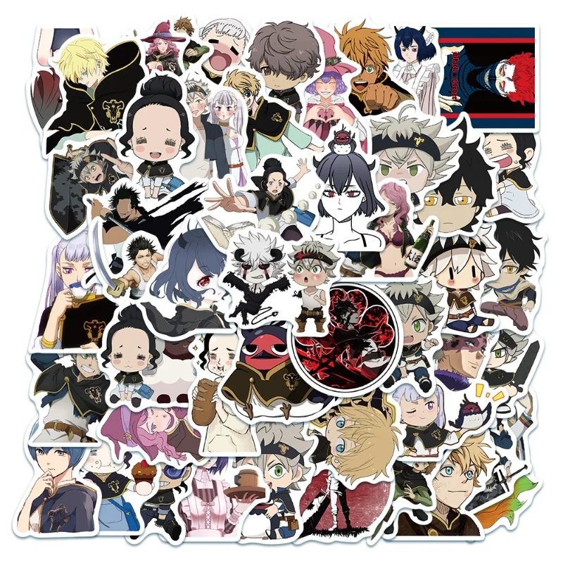 50/30/10PCS Asta Yuno Sol Maron Popular Anime Surrounding Graffiti Stickers Travel Suitcase Guitar Notebook Waterproof Stickers