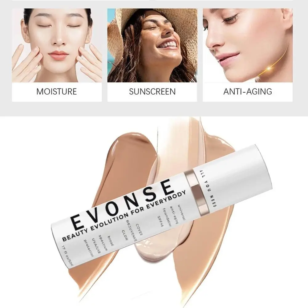 Hete Licht Evonex Leeftijd Tartende Foundation Dekking Pure Vloeibare Primer Getinte Hydraterende Gezicht Concealer Gezicht Make-Up