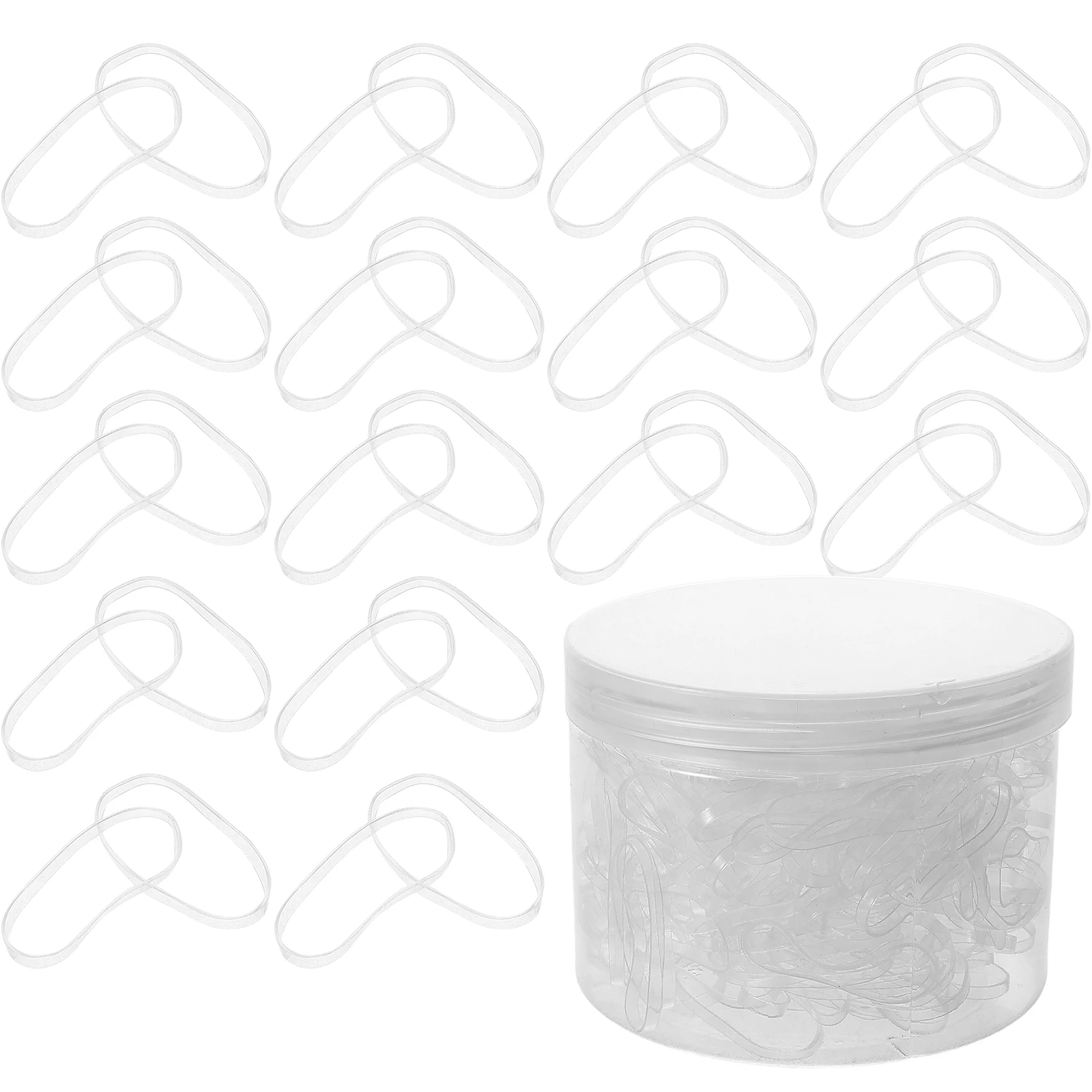 300 pcs Clear Ties Elastic Hair Bands For Women Mini Small Transparent Hair Ropes Secure Hold Everyday Use